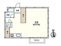 住吉第二団地10号棟 ワンルームの間取図画像