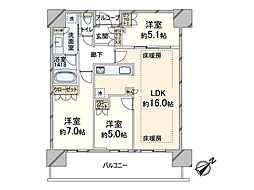 ザ・パークハウス中之島タワー 3LDKの間取図画像
