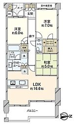 メゾンセルサス御影 3LDKの間取図画像