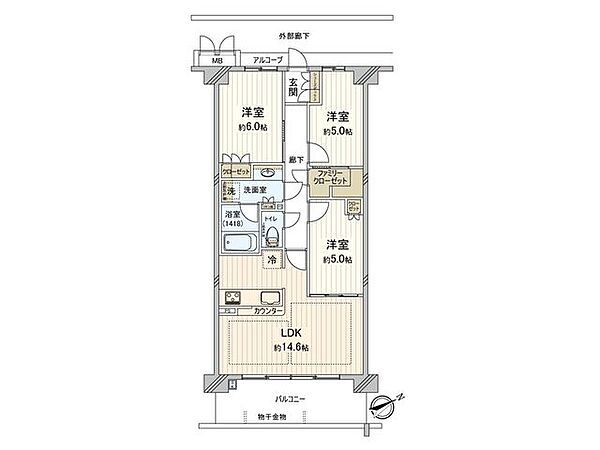 間取りを拡大表示
