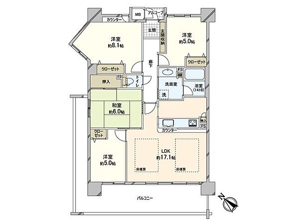 間取りを拡大表示