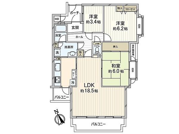 間取りを拡大表示