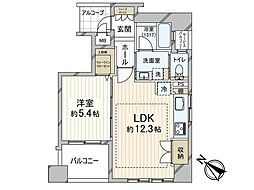 ワコーレ元町ベレッツァ 1LDKの間取図画像