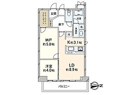 ロイヤルヒル神戸三ノ宮 1SLDKの間取図画像