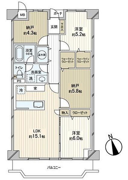間取りを拡大表示