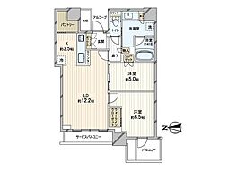 シエリアタワー千里中央 2LDKの間取図画像