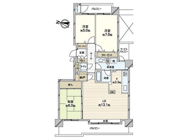 間取りを拡大表示