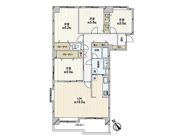 間取りを拡大表示