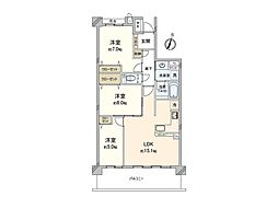 グランシーナ田無エアマークス 3LDKの間取図画像