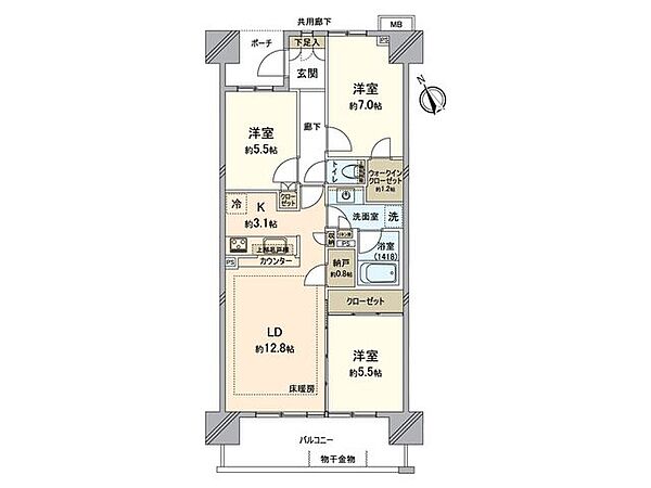 間取りを拡大表示
