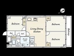 シティコープ西葛西 3LDKの間取図画像