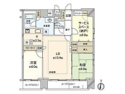 ルピナス国立ステーションスクエア 2SLDKの間取図画像