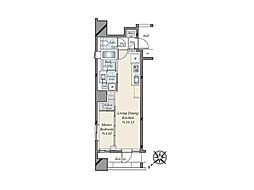 ピアース銀座レジデンス 1LDKの間取図画像