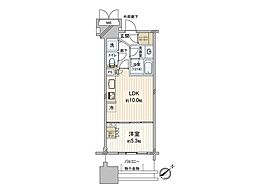 晴海テラス 1LDKの間取図画像