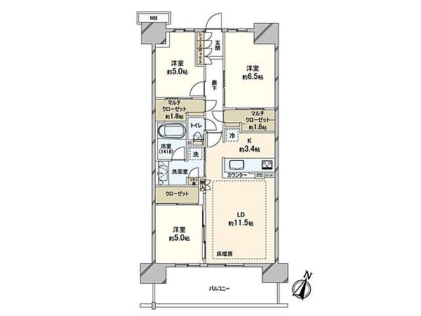 間取りを拡大表示
