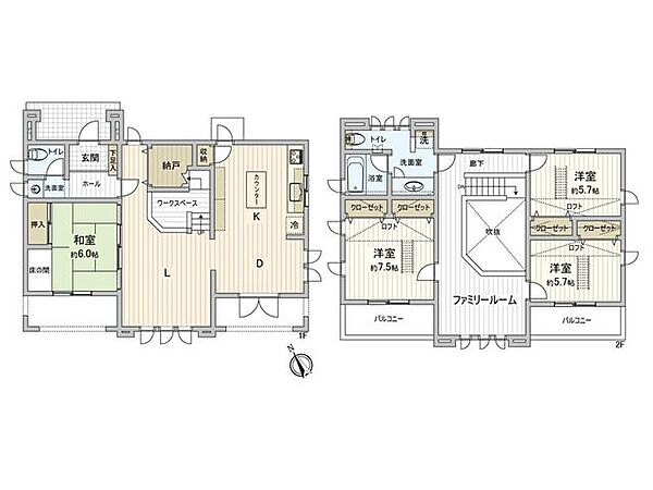 間取りを拡大表示