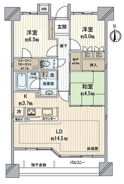間取りを拡大表示