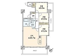 ロワール春日原エルイデア 3LDKの間取図画像
