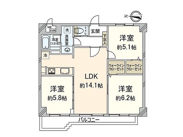 間取りを拡大表示