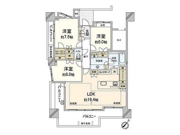 間取りを拡大表示
