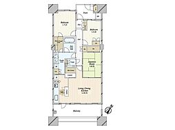 プライヴブルー東京 3LDKの間取図画像