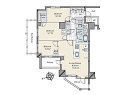 ザ・サンメゾン広尾エルド 3LDKの間取図画像