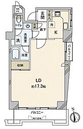藤和二子玉川園コープ 1Kの間取図画像