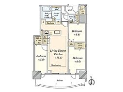 中央区豊海町マンション 3LDKの間取図画像
