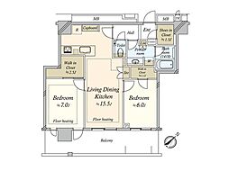 MIDTOWERGRAND 2LDKの間取図画像