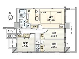 ダイアパレス池袋ルネッサンス 3LDKの間取図画像