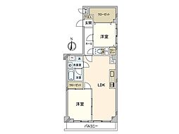 ライオンズマンション青葉台第2 2LDKの間取図画像