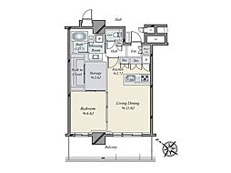ブリリア有明シティタワー 1SLDKの間取図画像