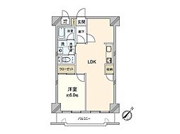 ドミール鶴見 1LDKの間取図画像