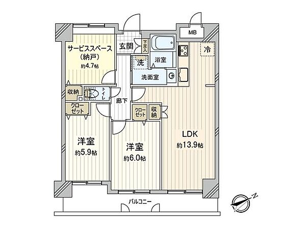 間取りを拡大表示
