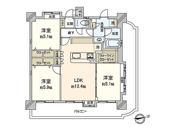 間取りを拡大表示