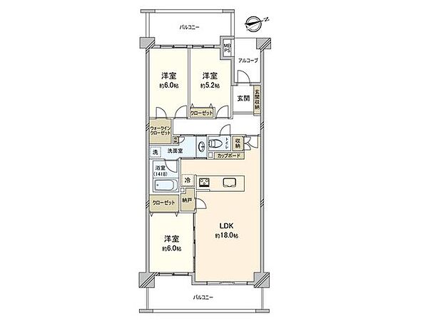 間取りを拡大表示
