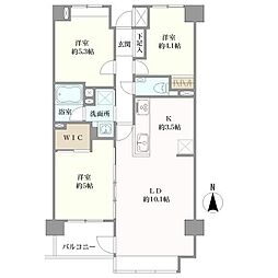たまプラーザパーク・ホームズ 3LDKの間取図画像