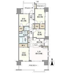 東京テラスFテラス 4LDKの間取図画像