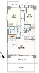 ライオンズシティ桜台 2LDKの間取図画像