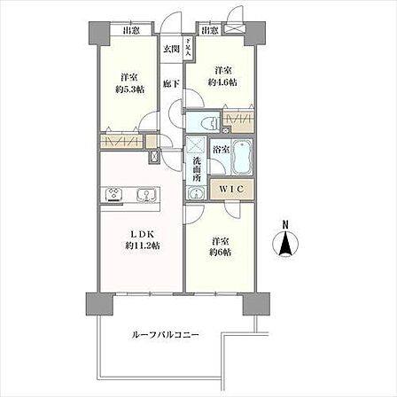 3LDK 間取り