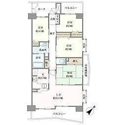 ライオンズマンション千葉グランドタワー 4LDKの間取図画像