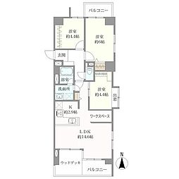 ライオンズマンション尾頭橋第2 3LDKの間取図画像
