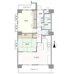 ライオンズマンション高針台 2LDKの間取図画像