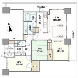ロイヤルメドゥ香里園タワー 3LDKの間取図画像