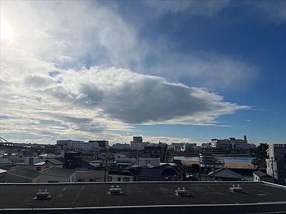バルコニーから...