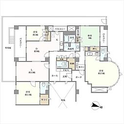 フローラ芦屋フラット 4LDKの間取図画像