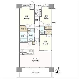 ワコーレ西岡本GRANDPLACE 3LDKの間取図画像