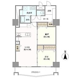 ローズマンション大濠 1SLDKの間取図画像