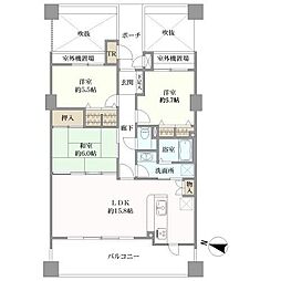 コアマンション下大利ネクステージ 3LDKの間取図画像