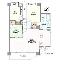 アルバガーデンセントラルコート伊都の杜2 3LDKの間取図画像